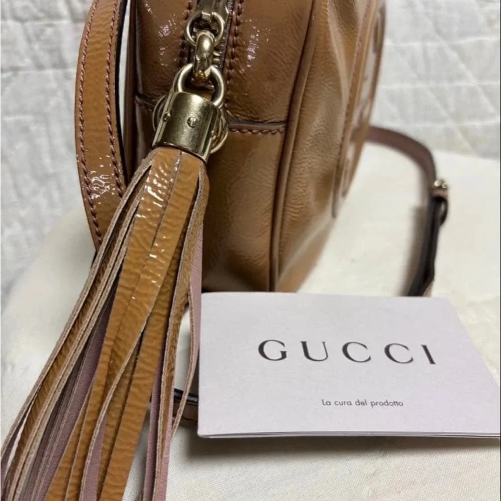 Gucci Brown Leather Crossbody Bag with Tassel - Picture 4 of 8